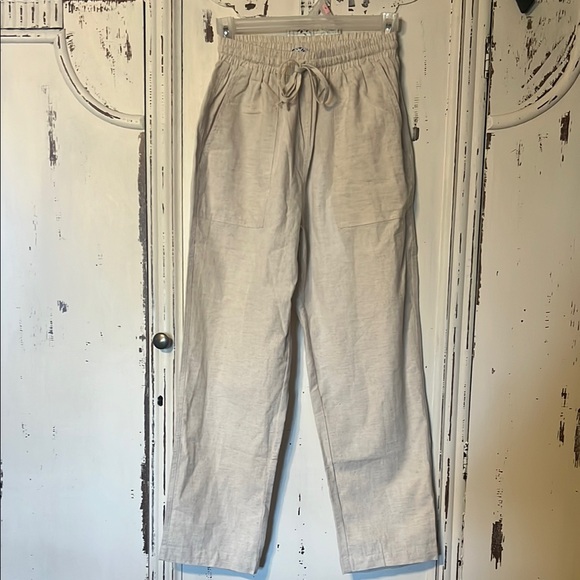 Charlie Holiday Pants - Charlie Holiday oatmeal Elastic Waistband Relaxed Fit